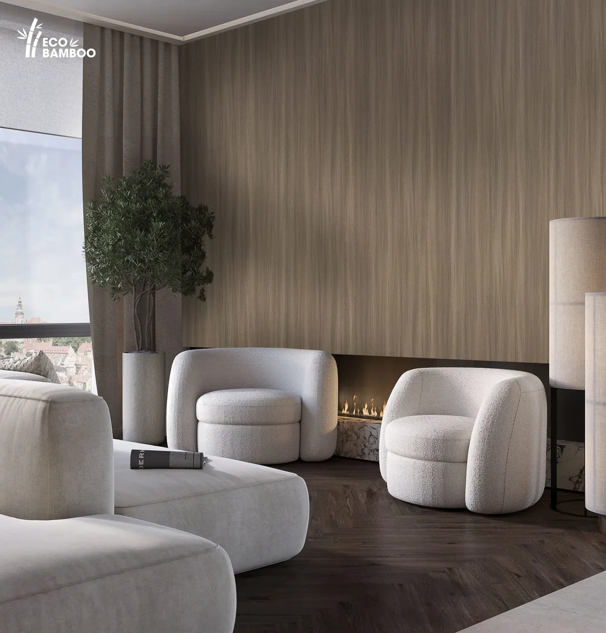 Tấm ốp than tre Eco Bamboo mã 3EB66017