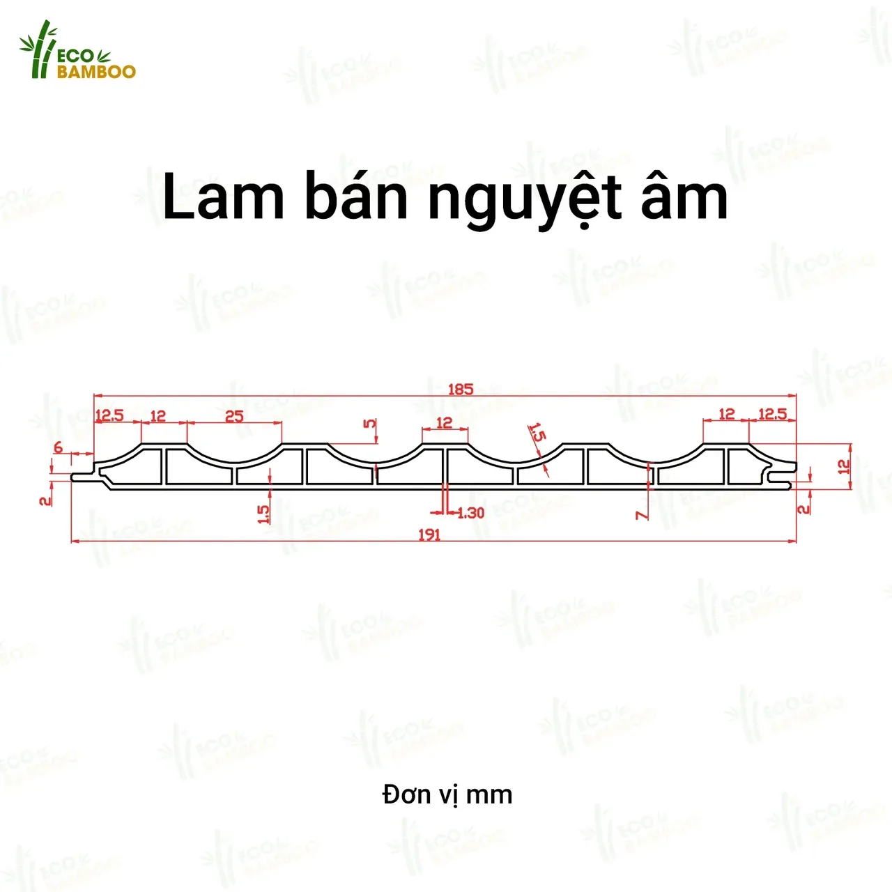 Lam sóng Eco Bamboo – Lam bán nguyệt âm EBL88005