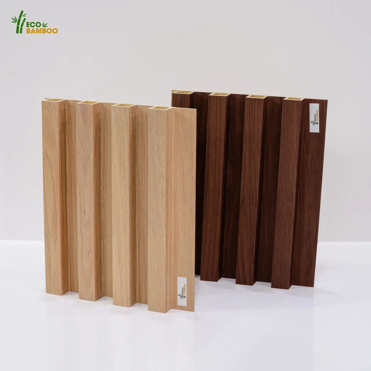 Lam sóng Eco Bamboo – Lam vuông cỡ nhỡ màu gỗ sồi EBL88001