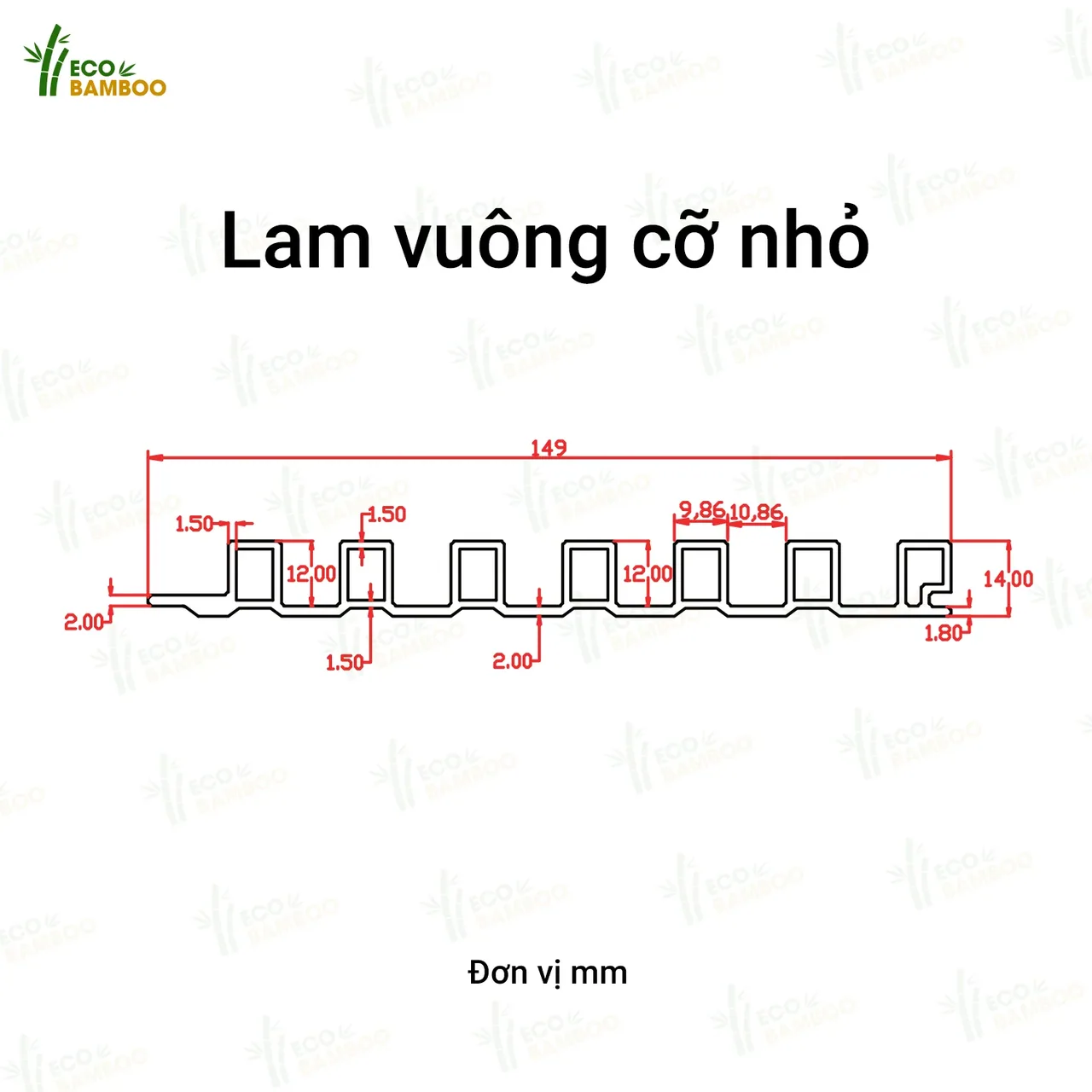 Lam sóng Eco Bamboo – Lam sóng nhỏ EBL58005