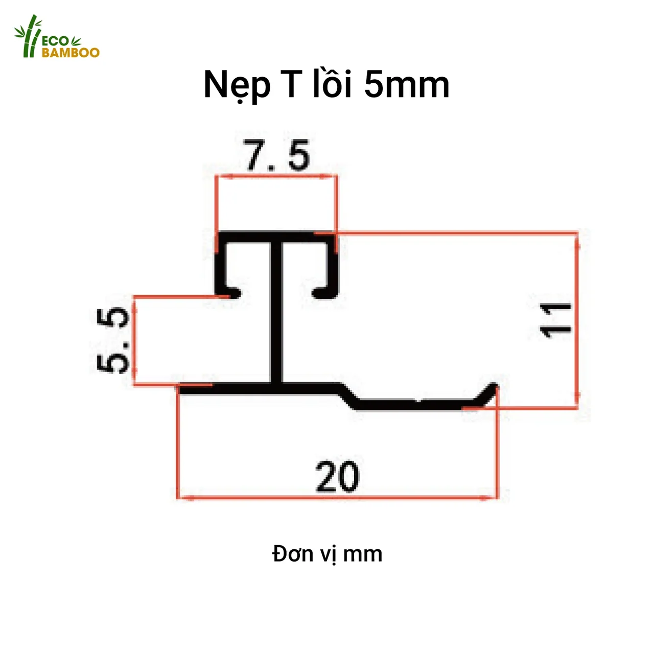 Nẹp T lồi -EBN85002-EBN55002-2 – Eco Bamboo