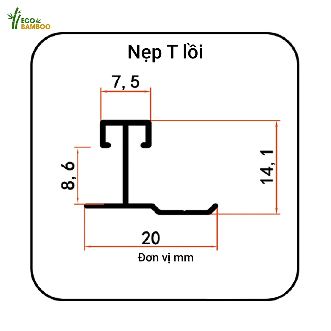 Nẹp T lồi -EBN85002-EBN55002-2 – Eco Bamboo
