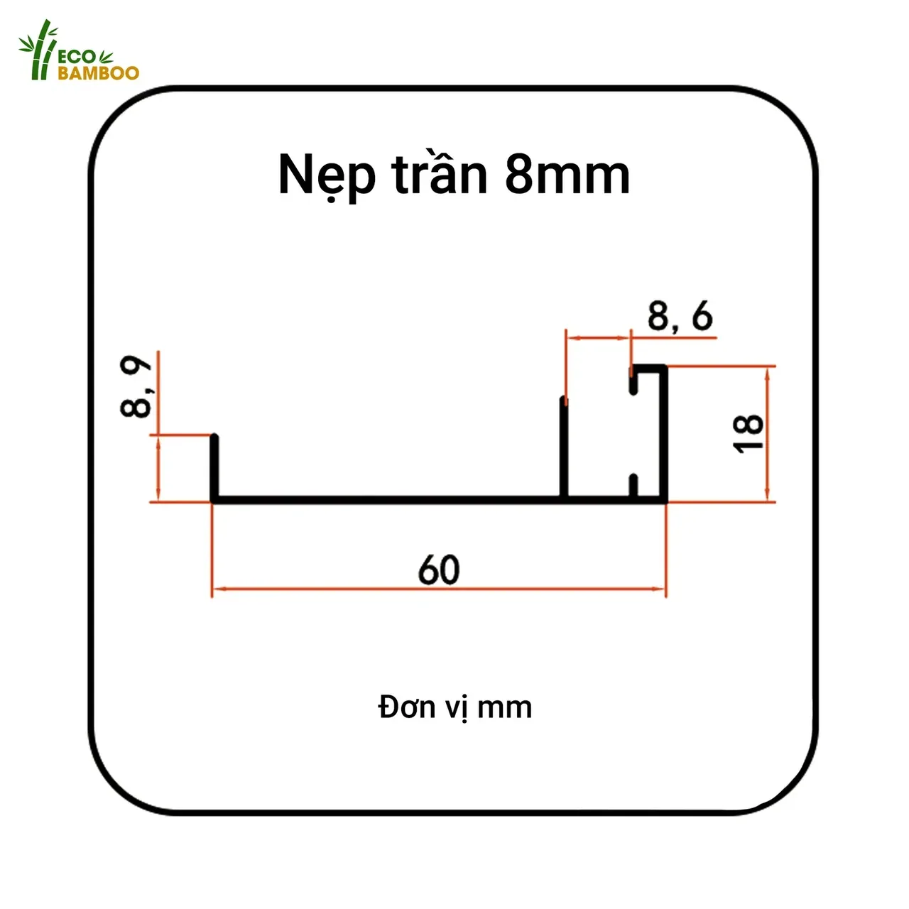 Nẹp trần -EBN82001-EBN52001-1 – Eco Bamboo