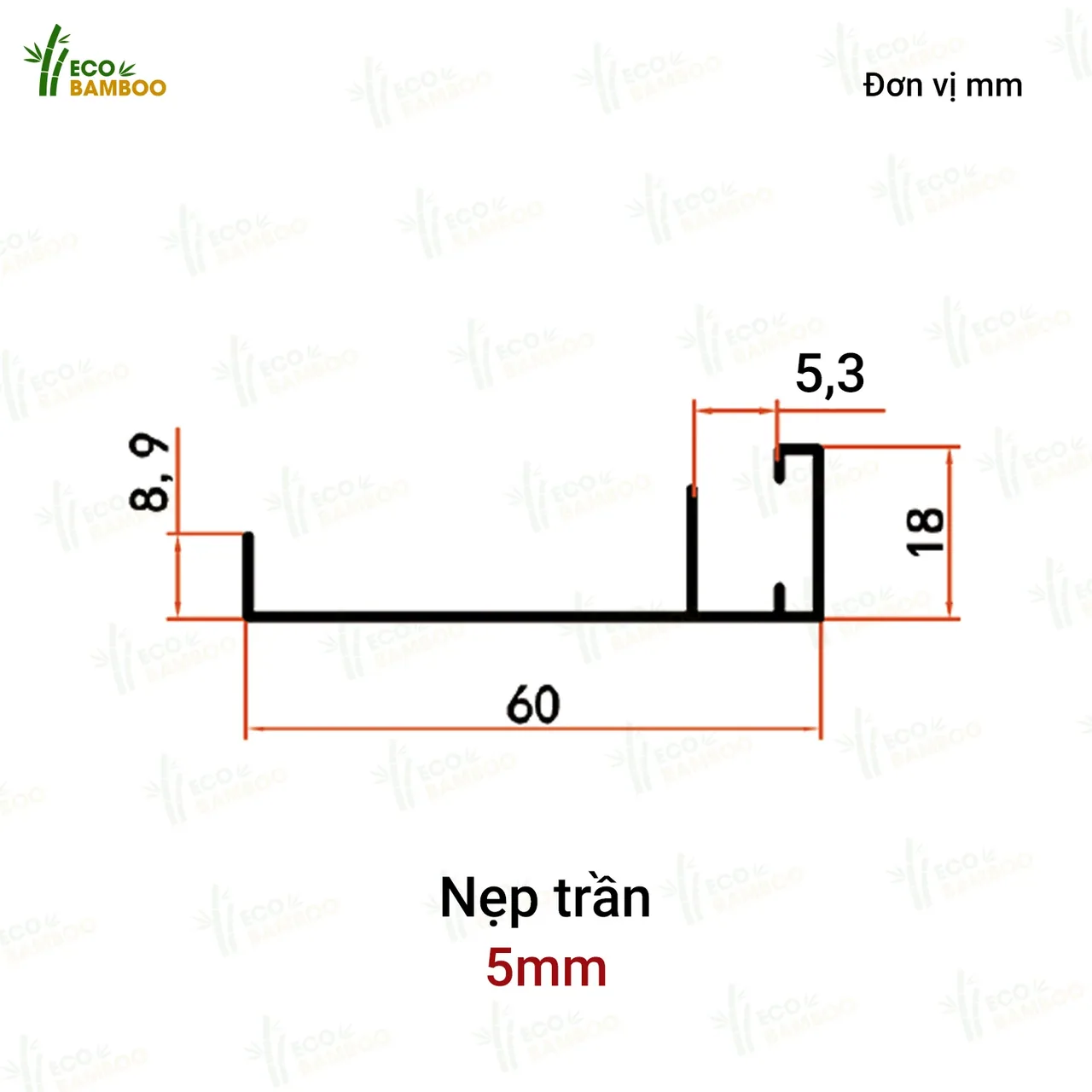 Nẹp trần -EBN82001-EBN52001-1 – Eco Bamboo