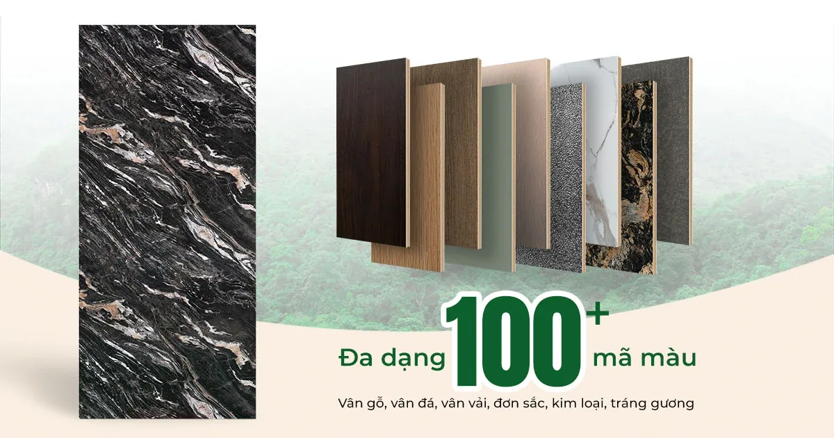 Hơn 100 mã màu tấm ốp than tre Eco Bamboo