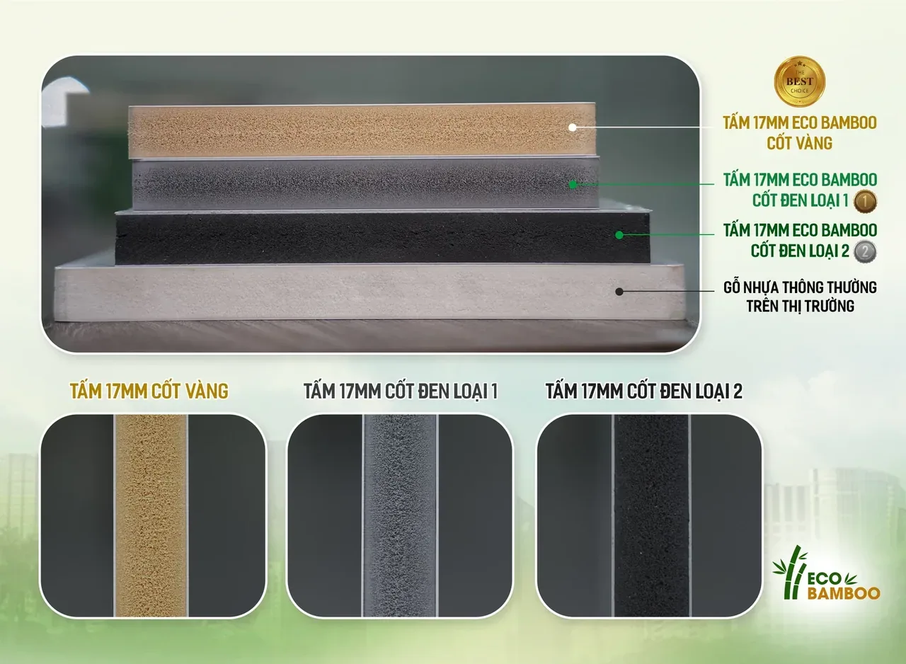 Tấm than tre 17mm cốt đen loại 2 - hinh 3