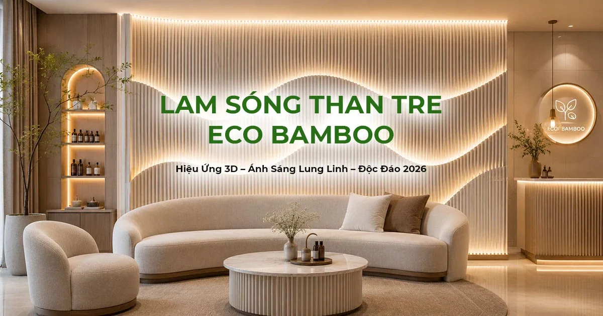 Lam Sóng Than Tre – Xu Hướng Trang Trí Tường Trần Độc Đáo 2026