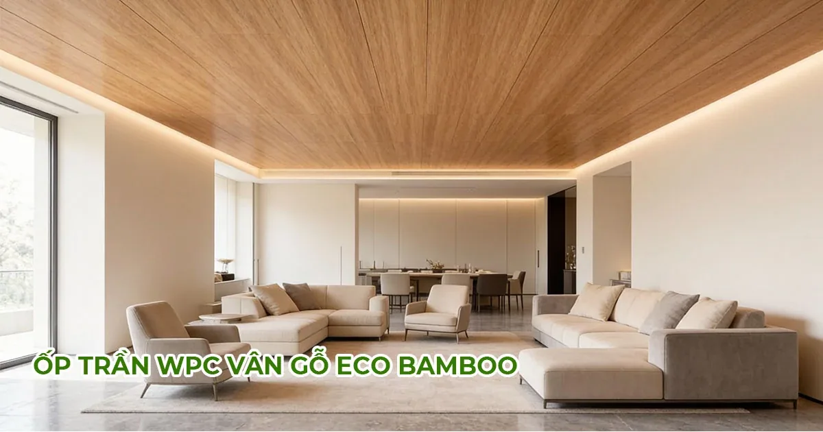 ốp trần WPC vân gỗ Eco Bamboo