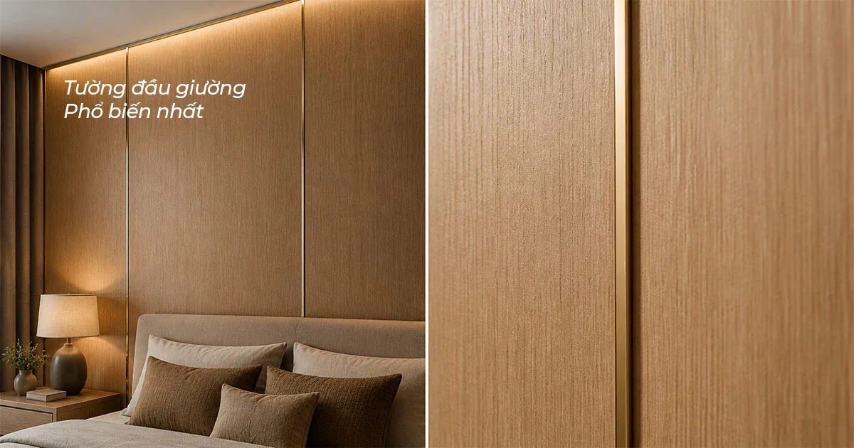 Mảng tường đầu giường ốp tấm Eco Bamboo