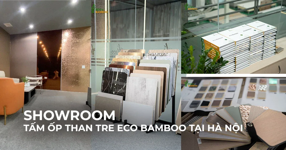 Showroom tấm ốp than tre Eco Bamboo tại Hà Nội