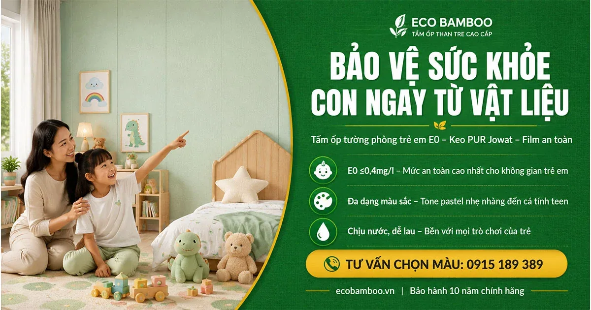 Tấm ốp phòng trẻ em an toàn Eco Bamboo