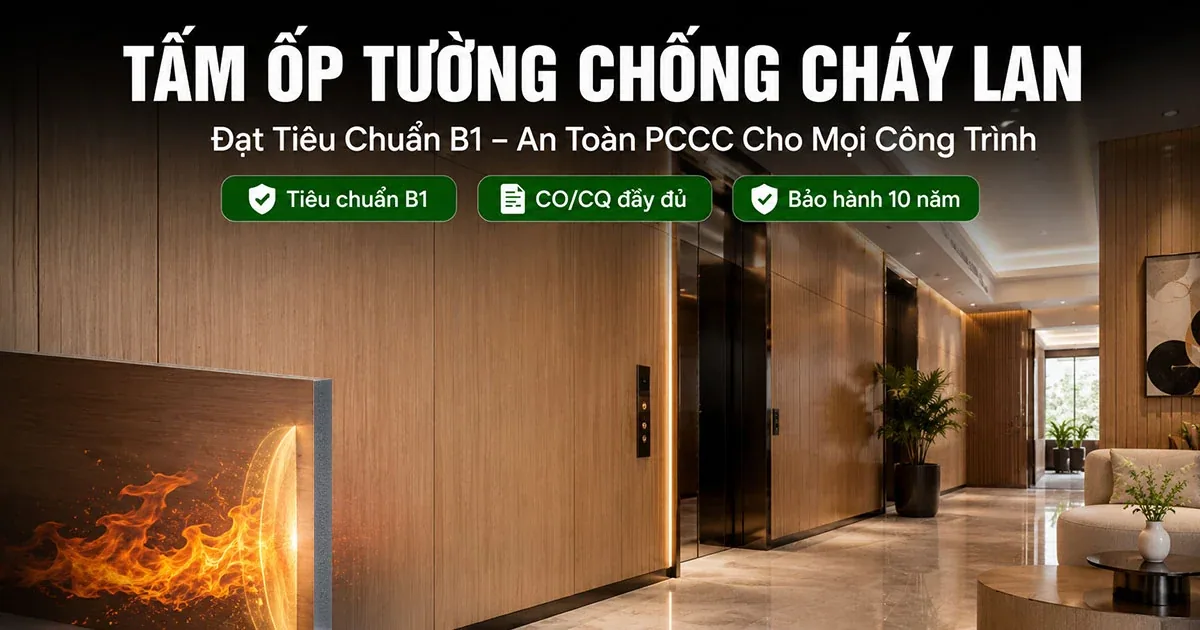 Tấm Ốp Tường Chống Cháy Lan – Vật Liệu Đã Kiểm Nghiệm Cho Công Trình An Toàn