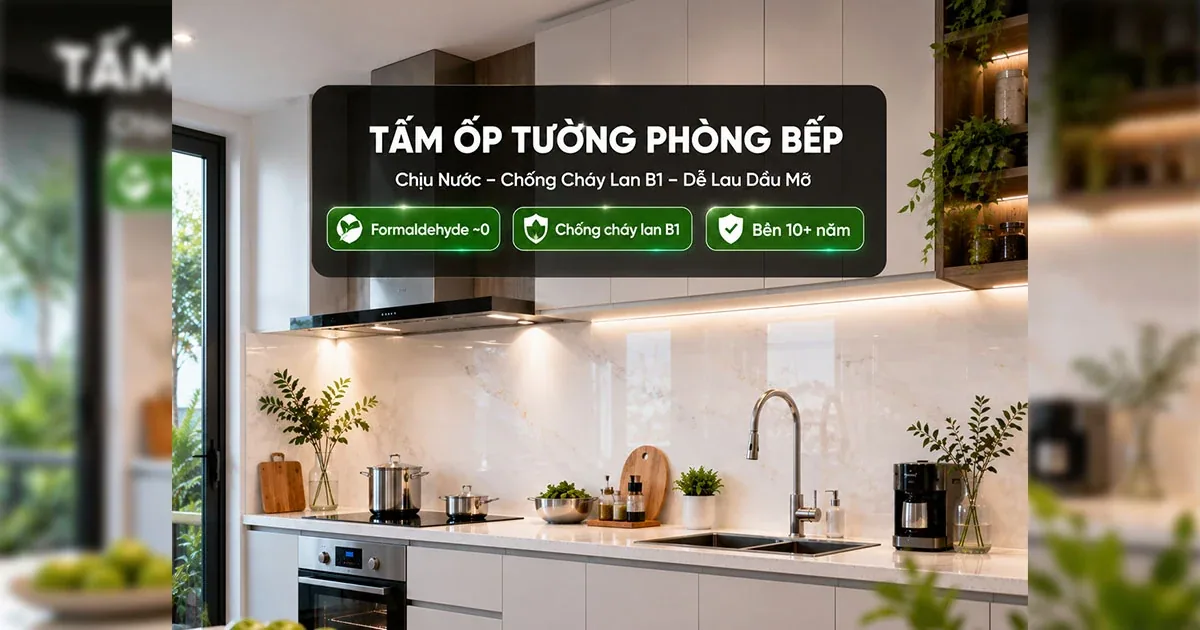 Tấm Ốp Tường Phòng Bếp Và Tủ Bếp 17mm – Chọn Đúng Vị Trí