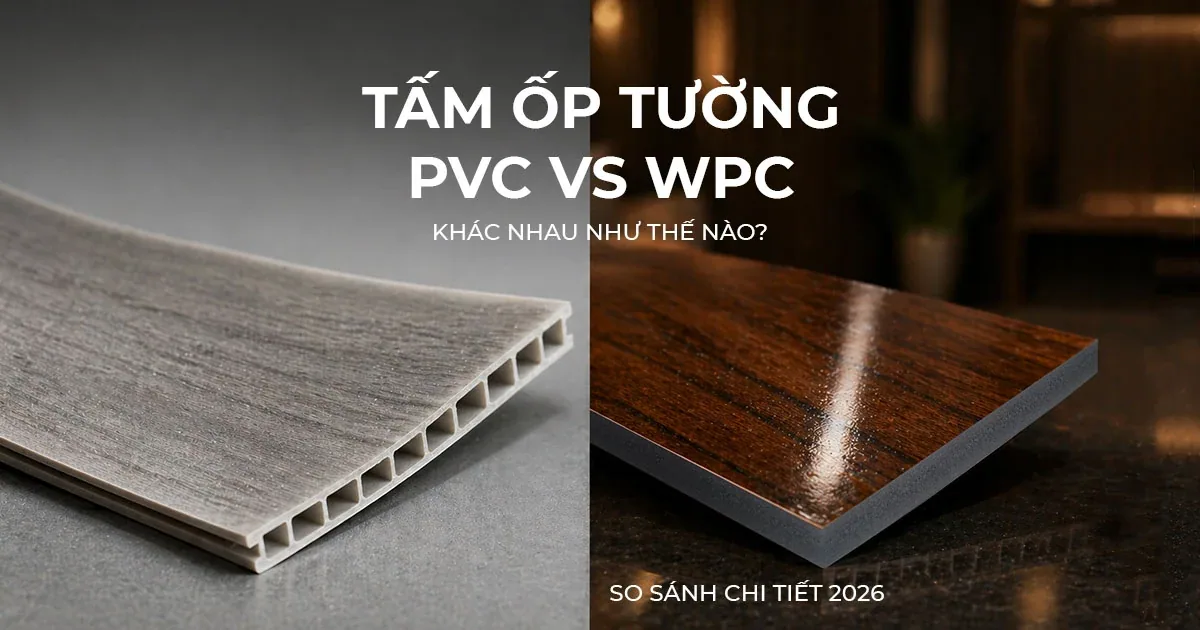 Tấm Ốp Tường PVC Là Gì? So Sánh Chi Tiết Với Tấm Ốp WPC