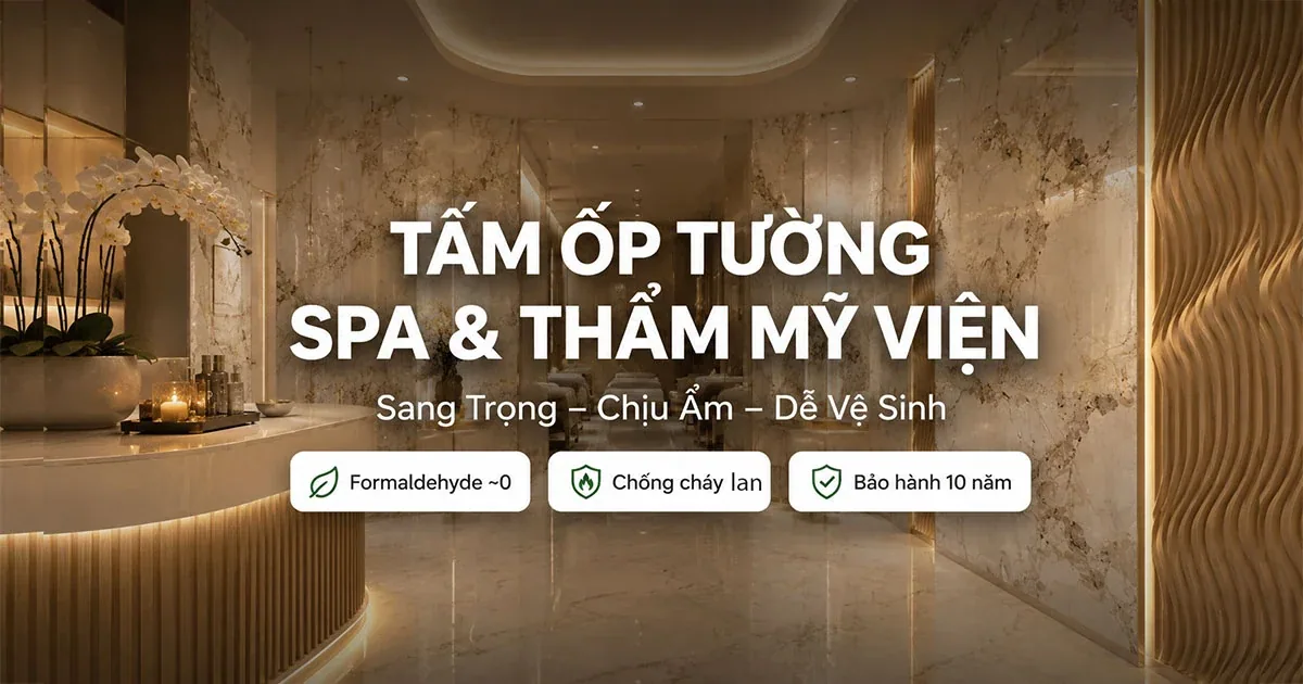 Tấm Ốp Tường Spa Thẩm Mỹ Viện – Không Gian Thư Giãn Sang Trọng Bền Đẹp