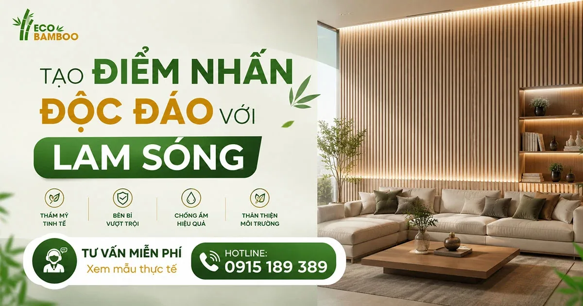 Tư vấn chọn lam sóng than tre trang trí tường và trần