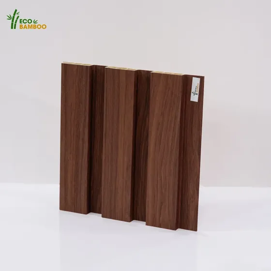 Lam sóng Eco Bamboo – Lam vuông cỡ to màu gỗ óc chó EBL88004